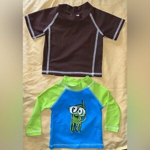 Lot of 2 Flap Happy Kids UV 50 Rash Guard Swim Tops Size 18M